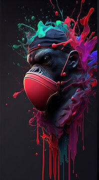 Monkey wearing a mask — home IT support