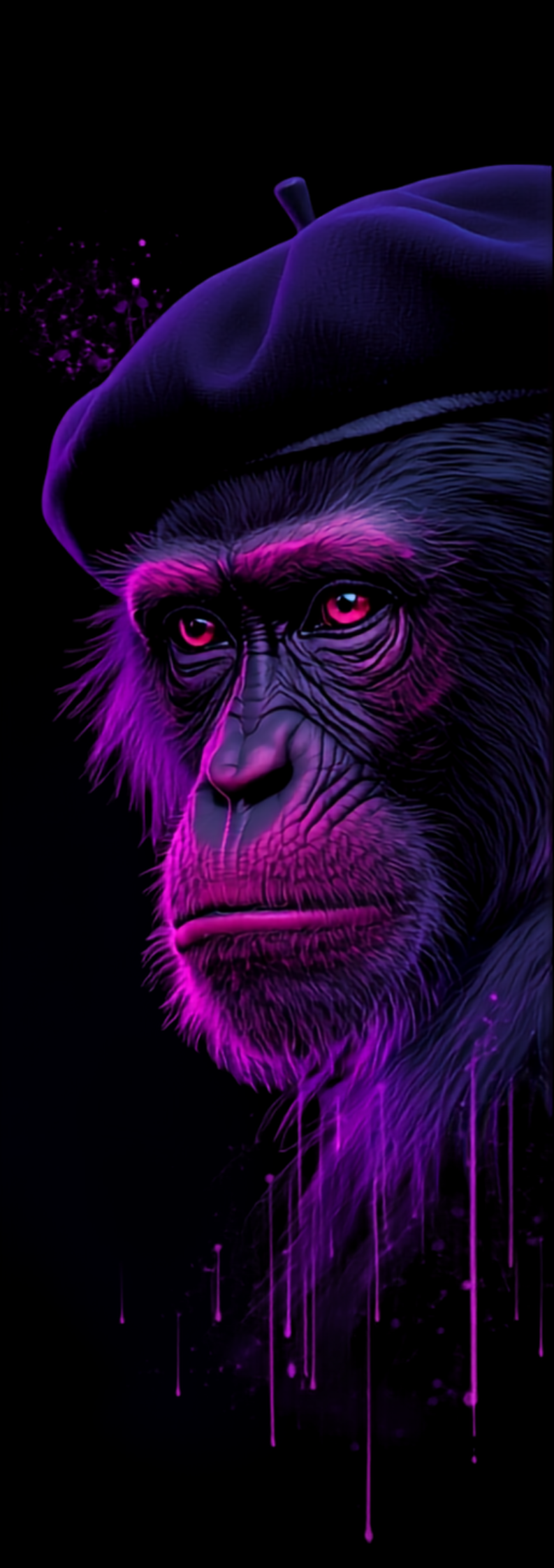 Monkey wearing a beret — web design