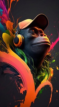 Monkey wearing headphones — wifi and networks
