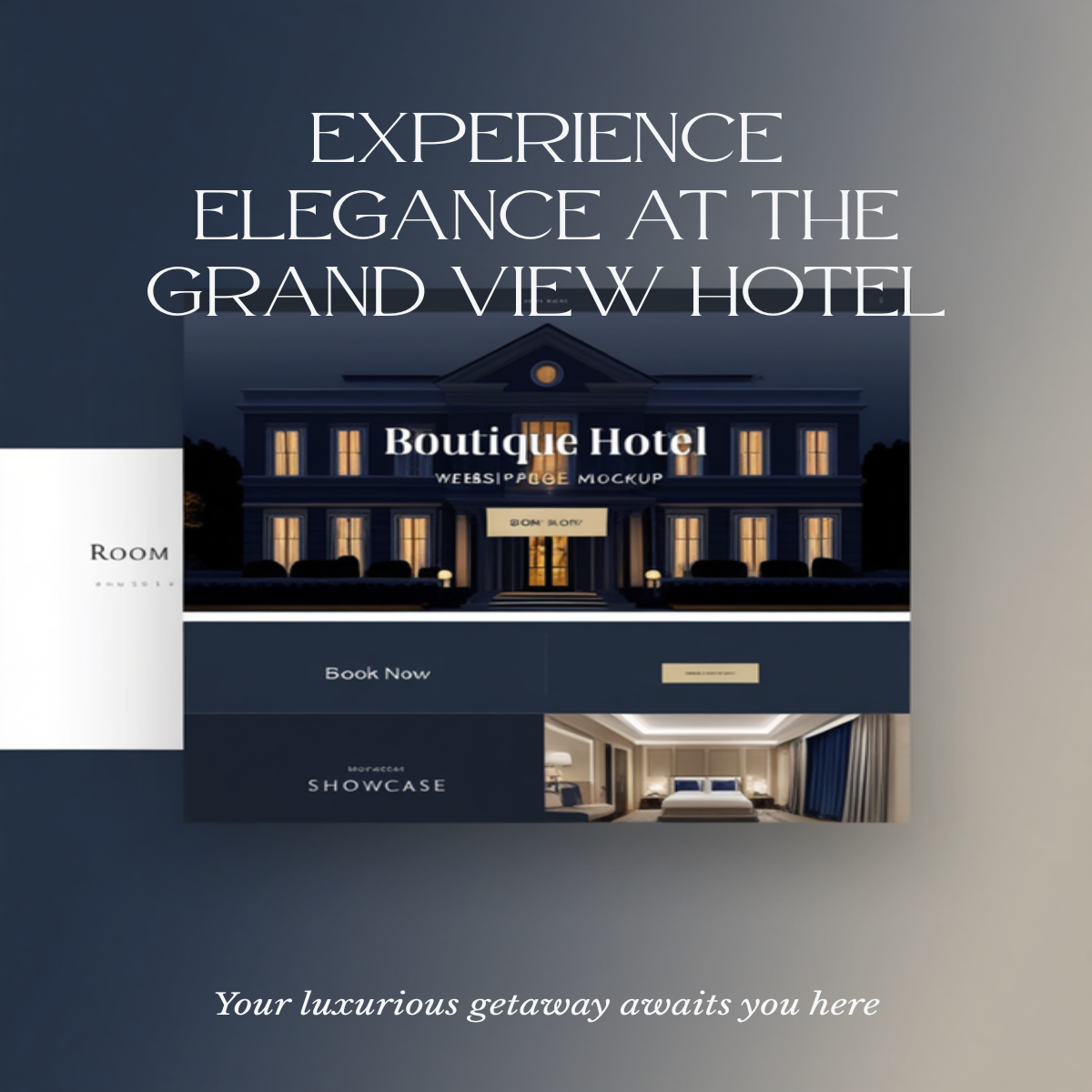 The Grand View Hotel — sample hotel website homepage design
